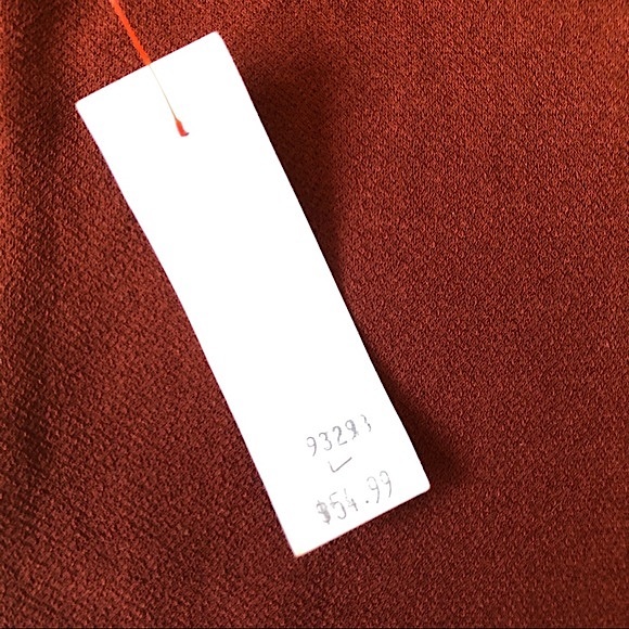 NWT: Burnt Orange Keyhole Blouse w/ Sparkle Charm - Picture 10 of 16